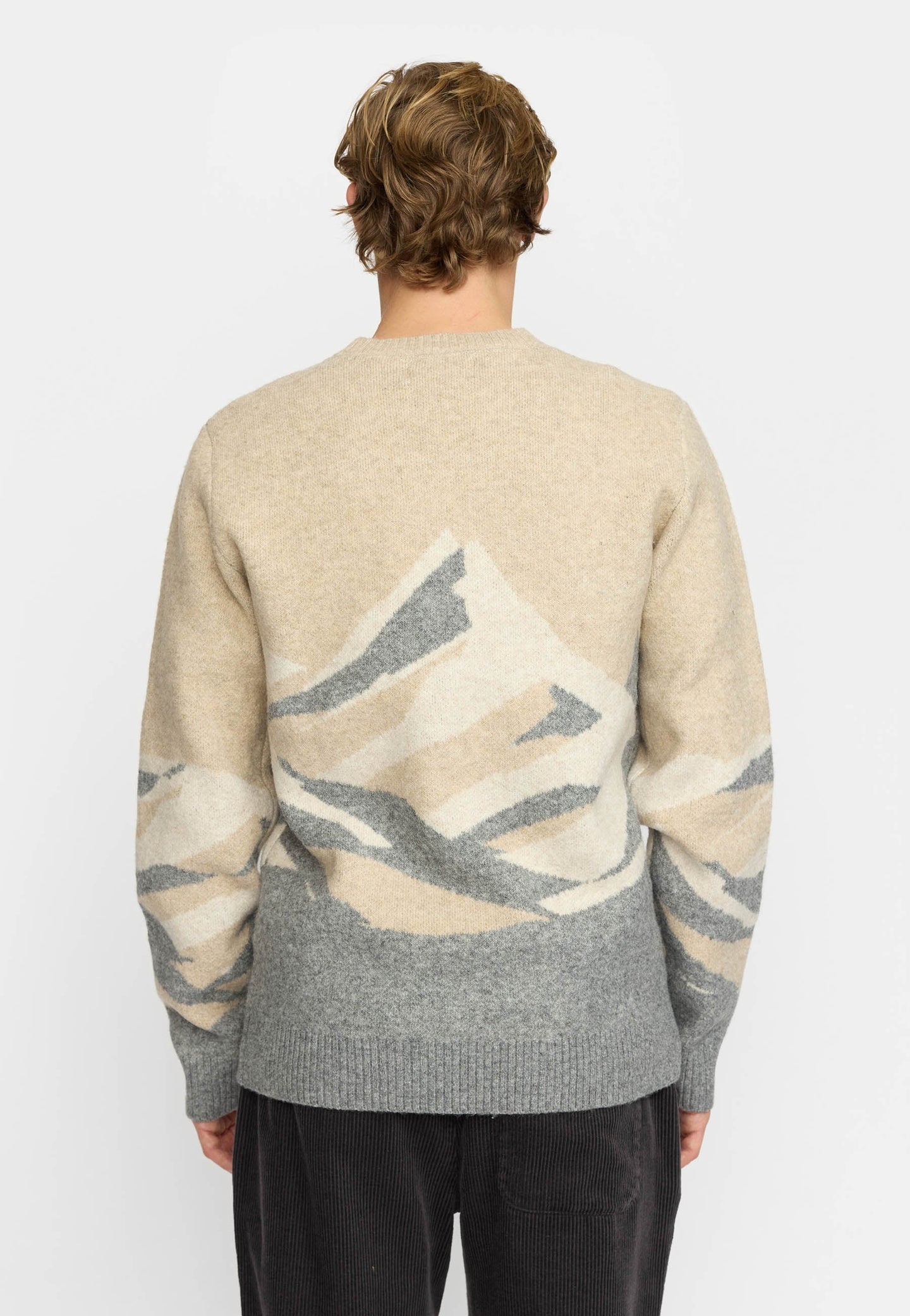 Revolution Mountain Knit Sweater Wit Heren