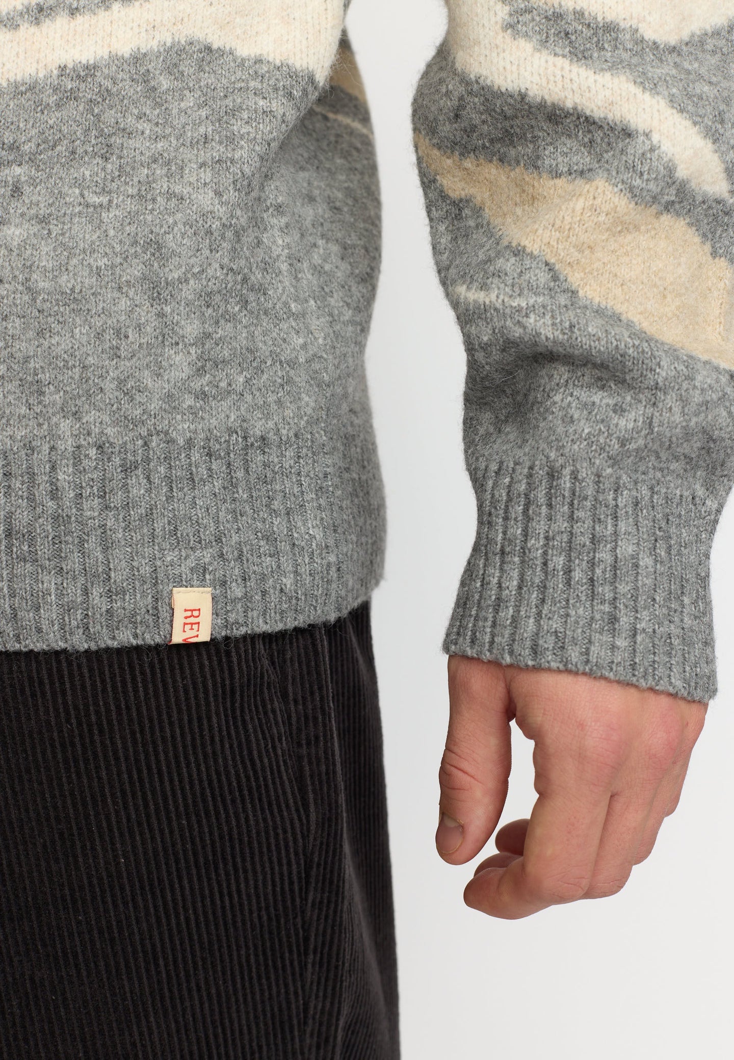 Revolution Mountain Knit Sweater Wit Heren