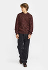 Revolution Multi Knit Sweater  Donkerrood Heren