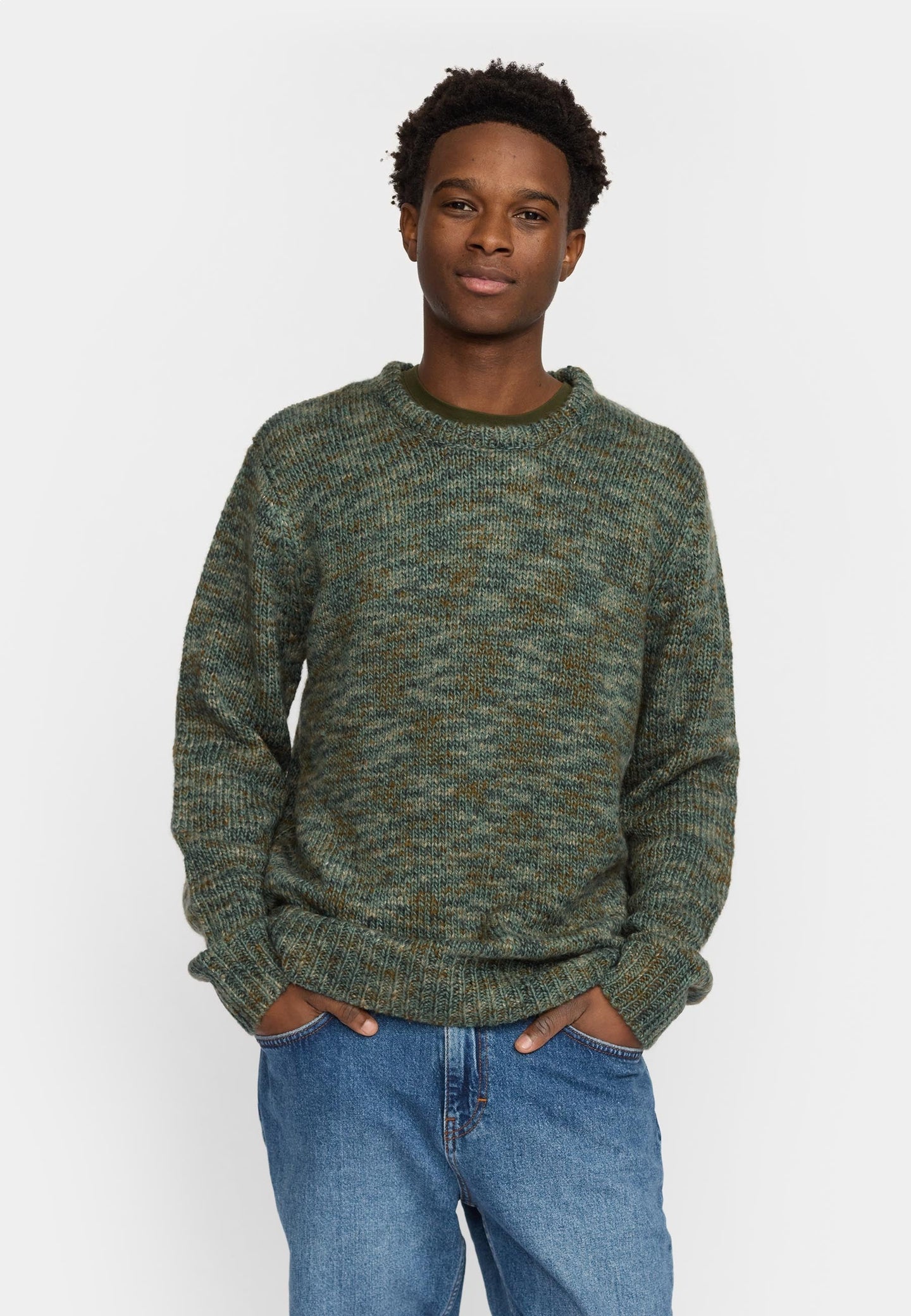 Revolution Multi Knit Sweater  Groen Heren