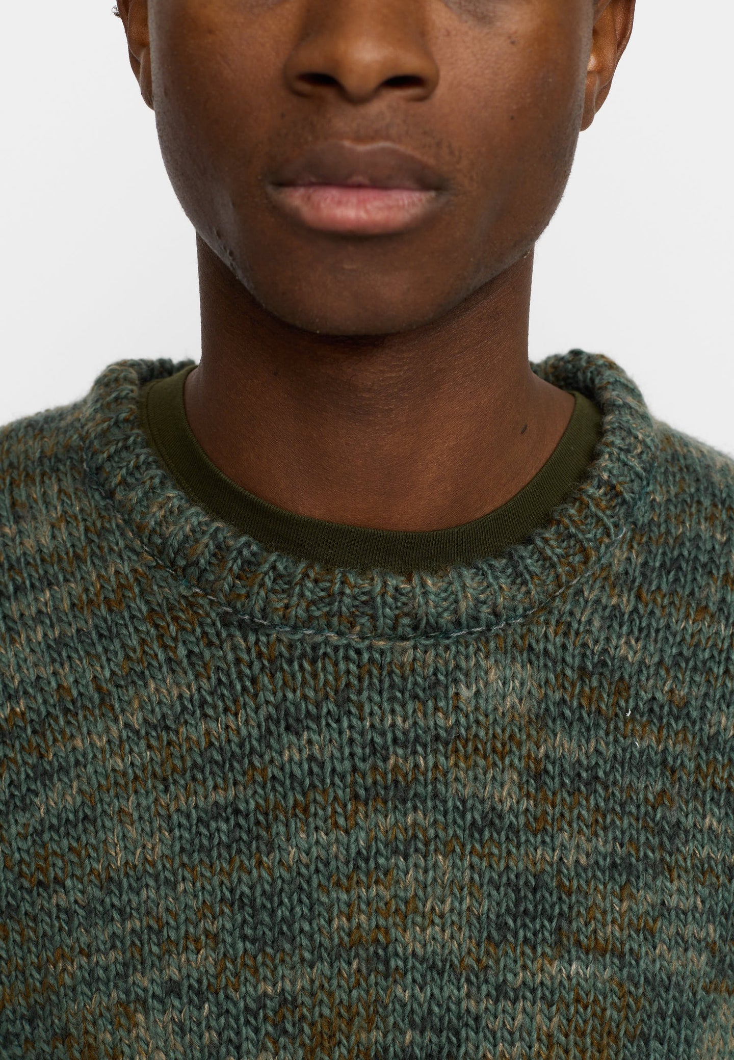 Revolution Multi Knit Sweater  Groen Heren