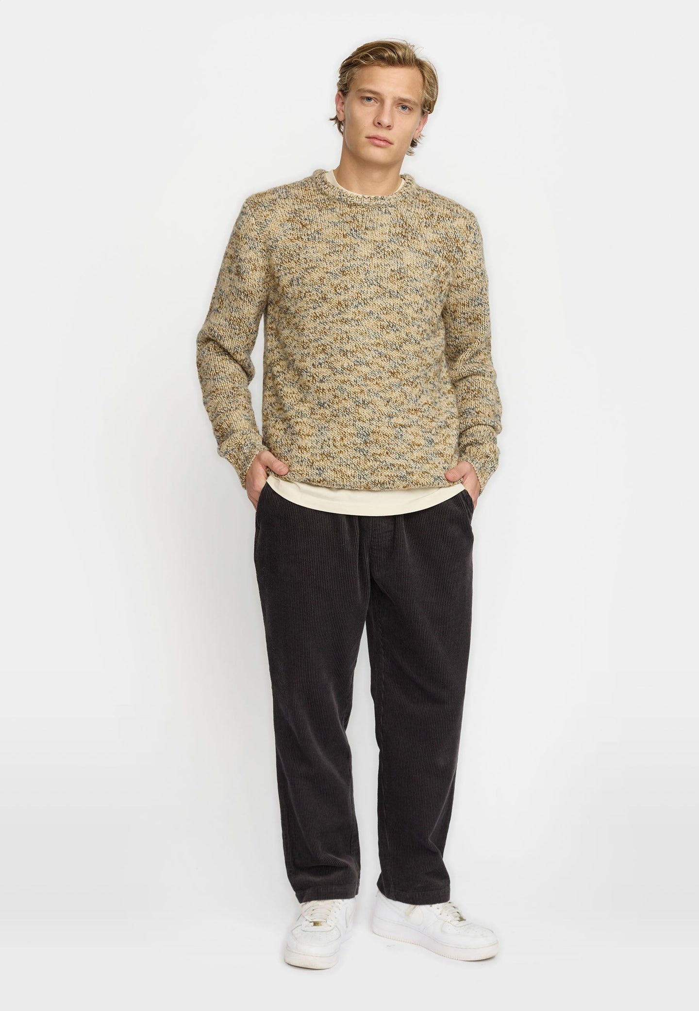 Revolution Multi Knit Sweater  Wit Heren