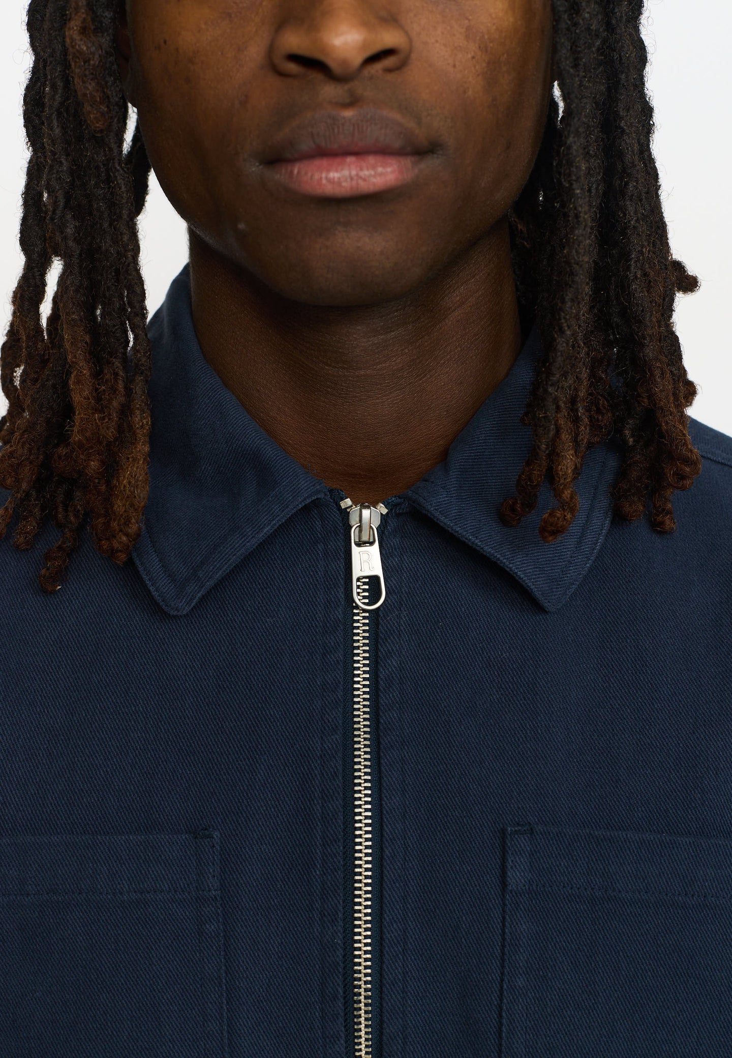 Revolution Overshirt With Zipper Donkerblauw Heren