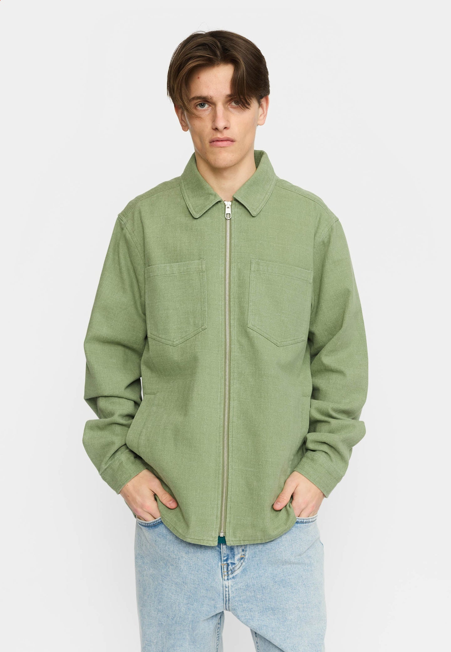 Revolution Overshirt With Zipper Groen Heren