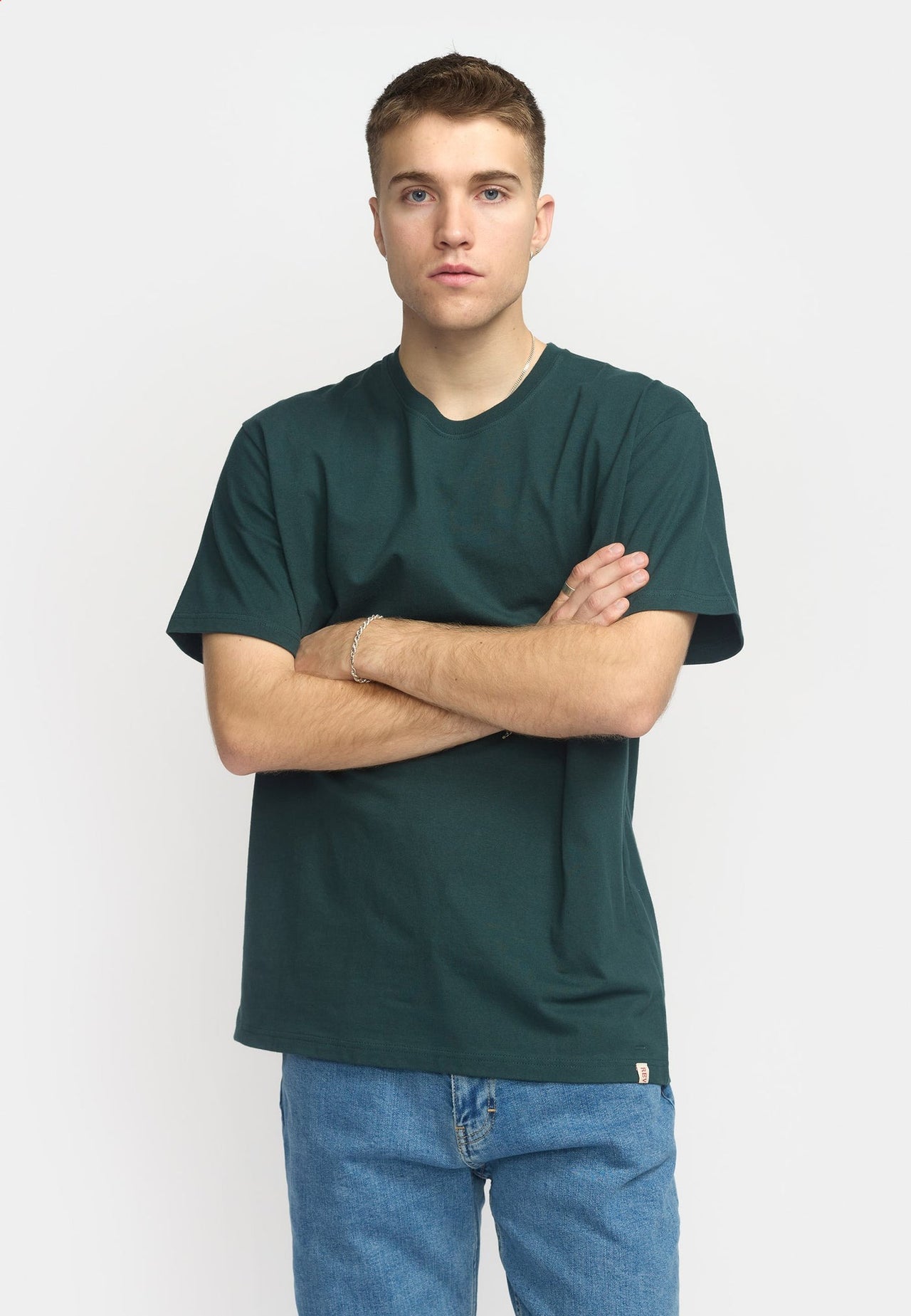 Revolution Rev T-shirt Donkergroen Heren