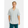 Revolution Short Sleeved Cuban Shirt Blauw Heren