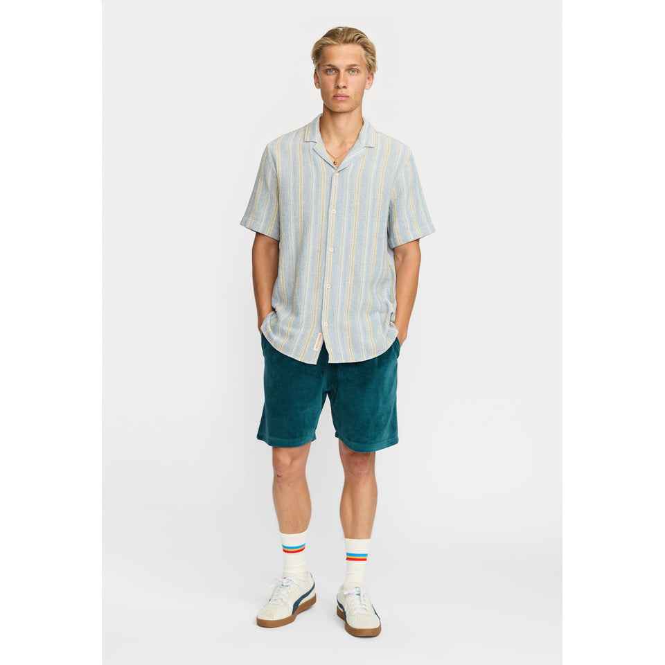 Revolution Short Sleeved Cuban Shirt Blauw Heren