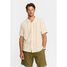 Revolution Short Sleeved Cuban Shirt Wit Heren