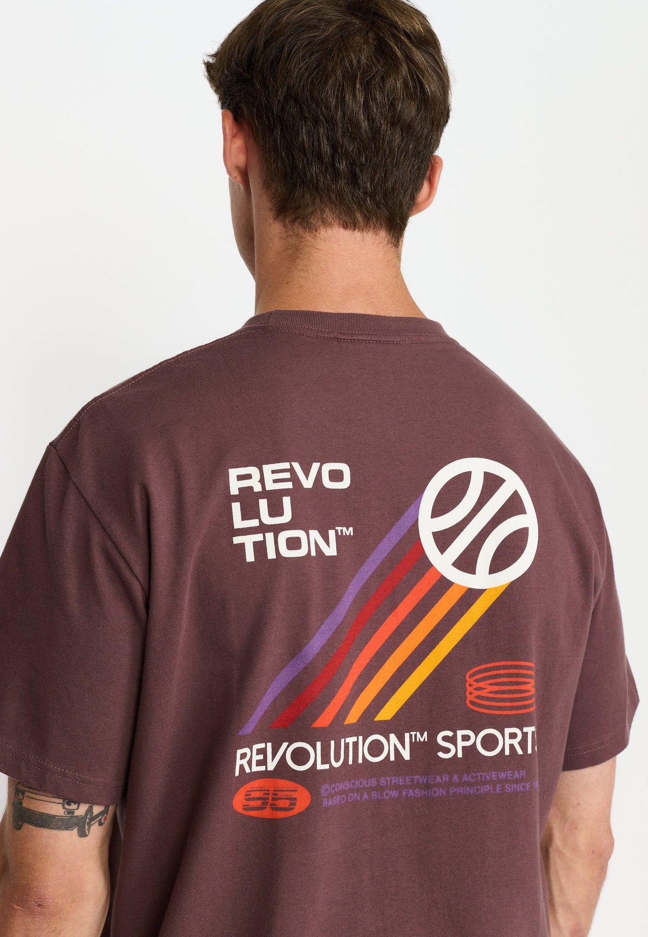 Revolution Spo T-shirt Paars Heren