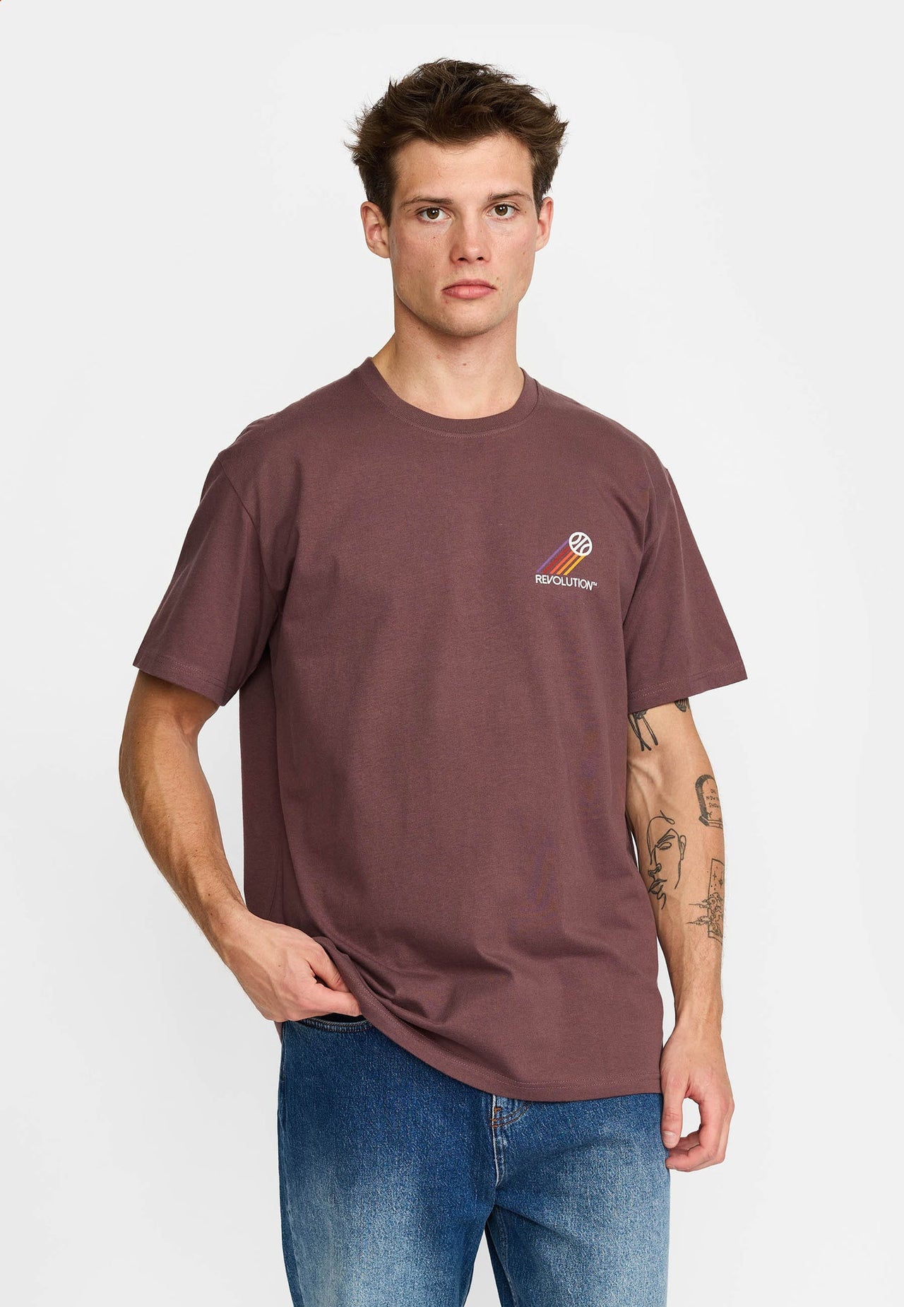 Revolution Spo T-shirt Paars Heren