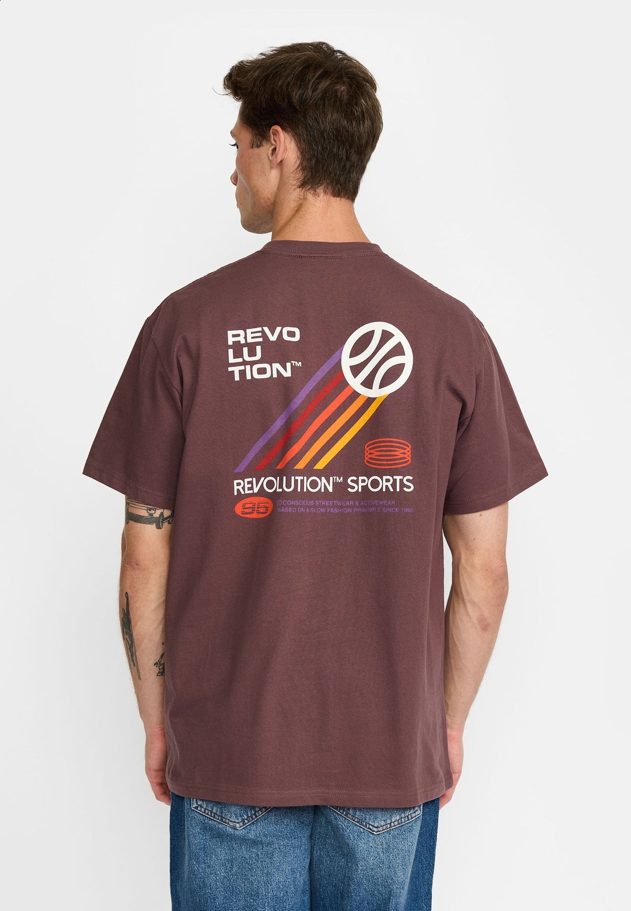 Revolution Spo T-shirt Paars Heren