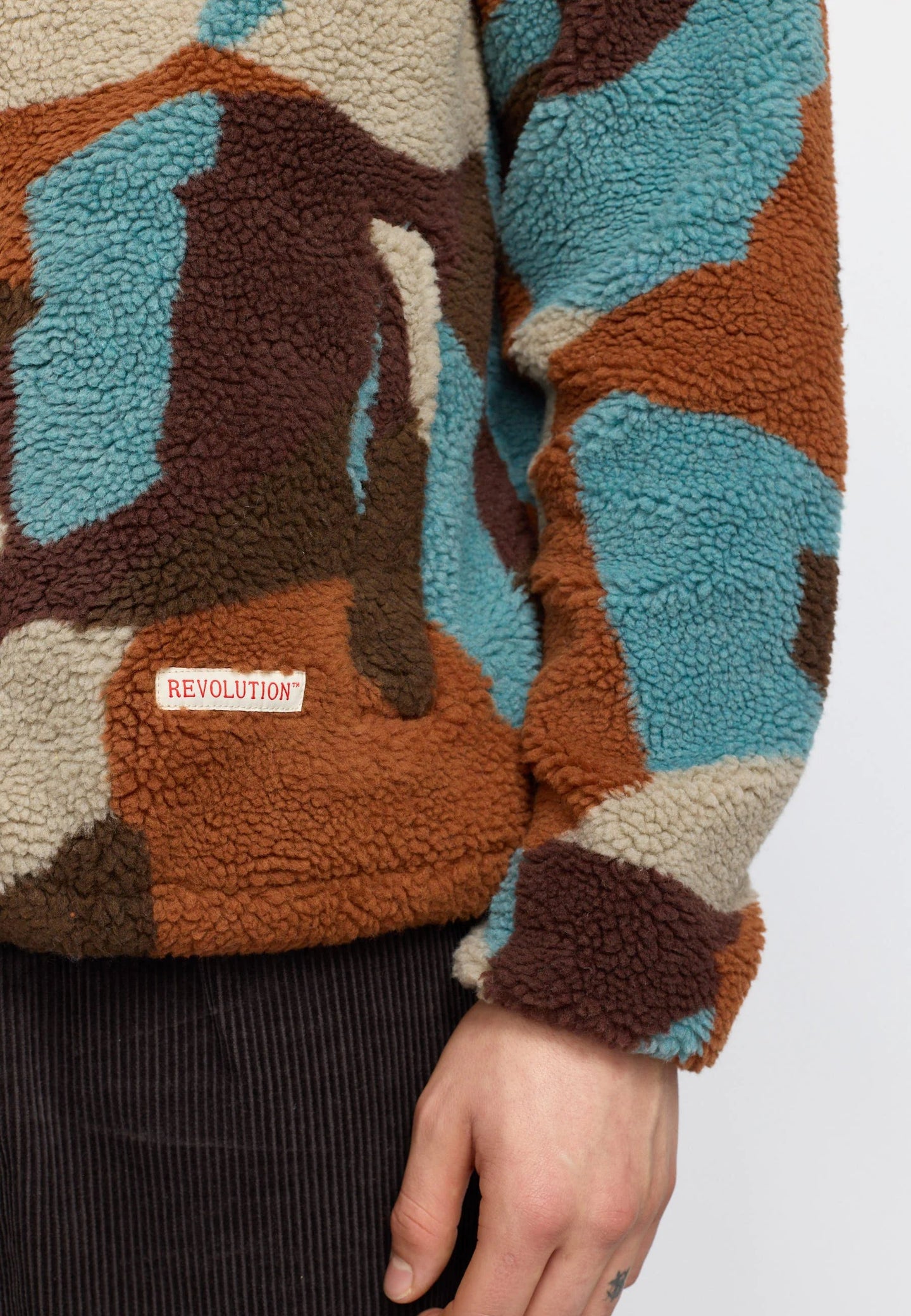 Revolution Teddy Aop Jacket Bruin Heren