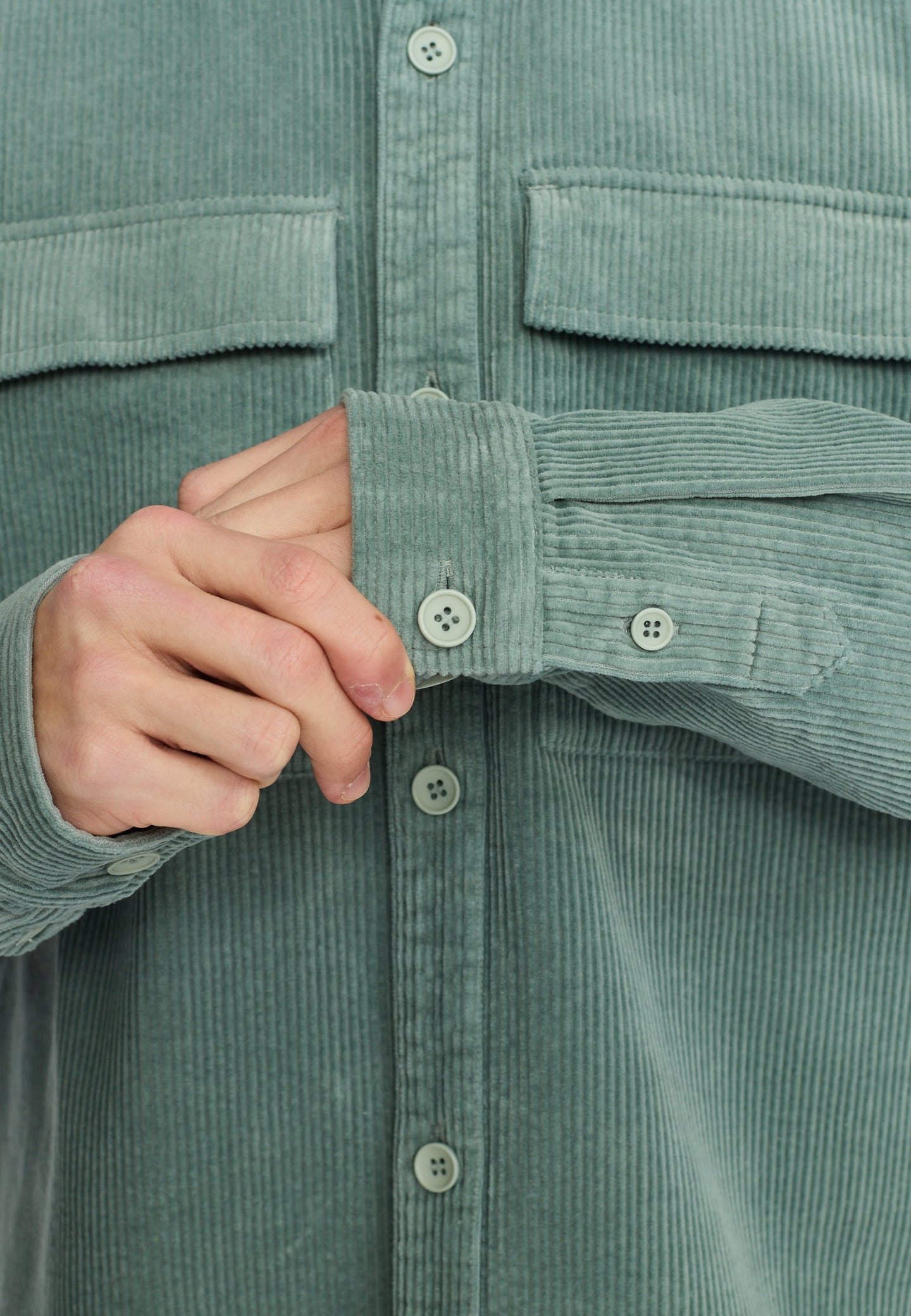 Revolution Utility Ribcord Shirt Lichtgroen Heren