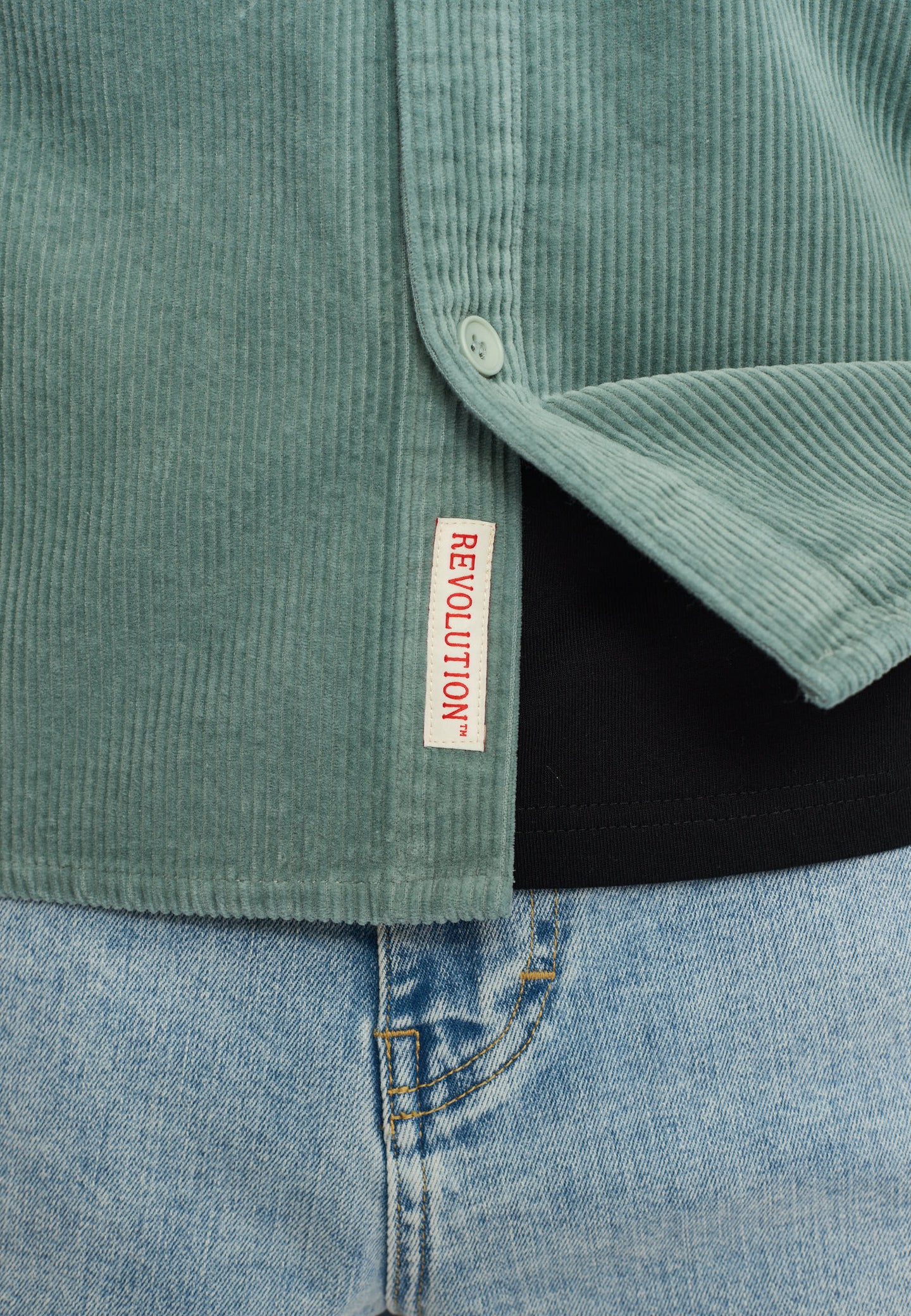 Revolution Utility Ribcord Shirt Lichtgroen Heren