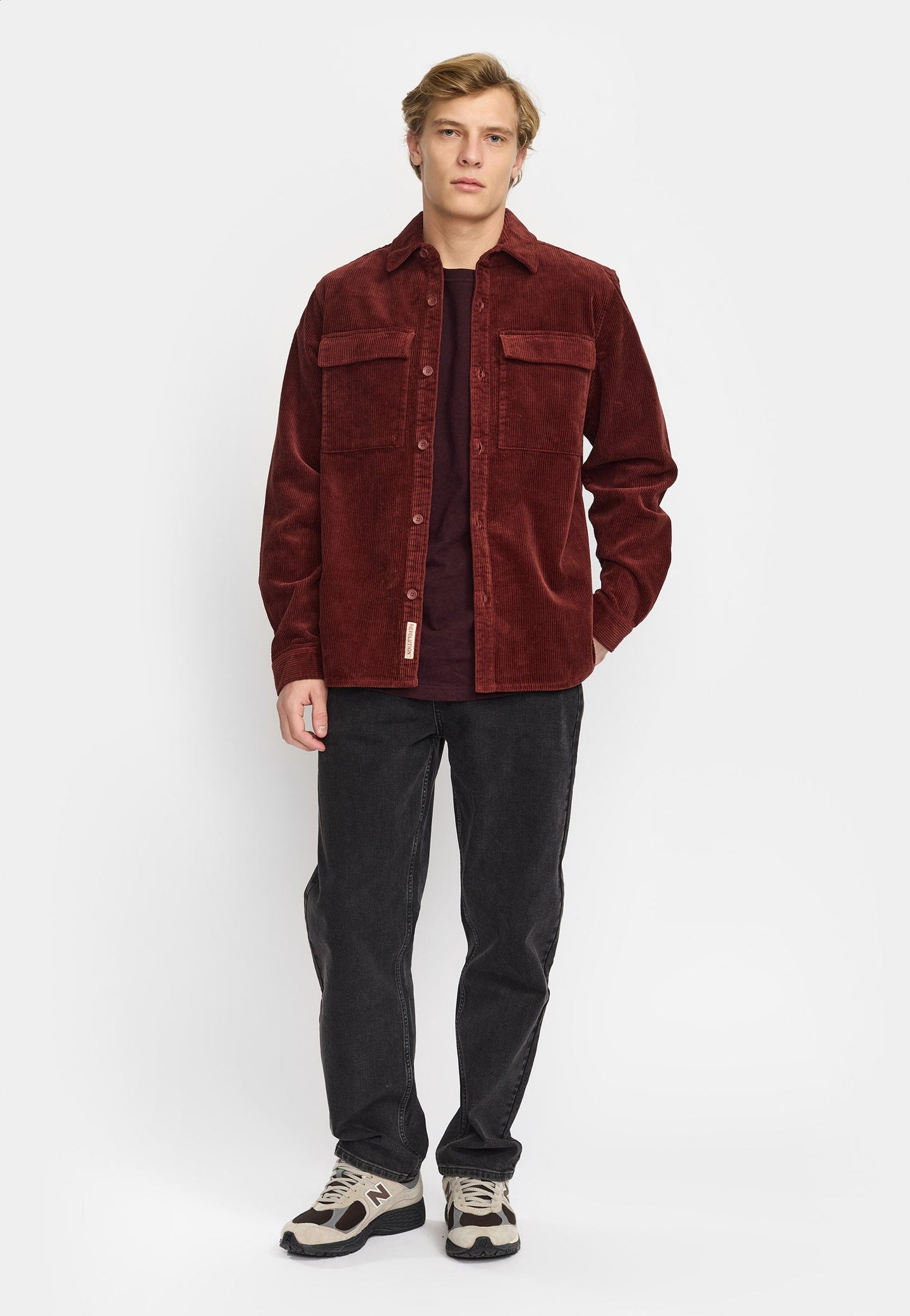 Revolution Utility Ribcord Shirt Rood Heren
