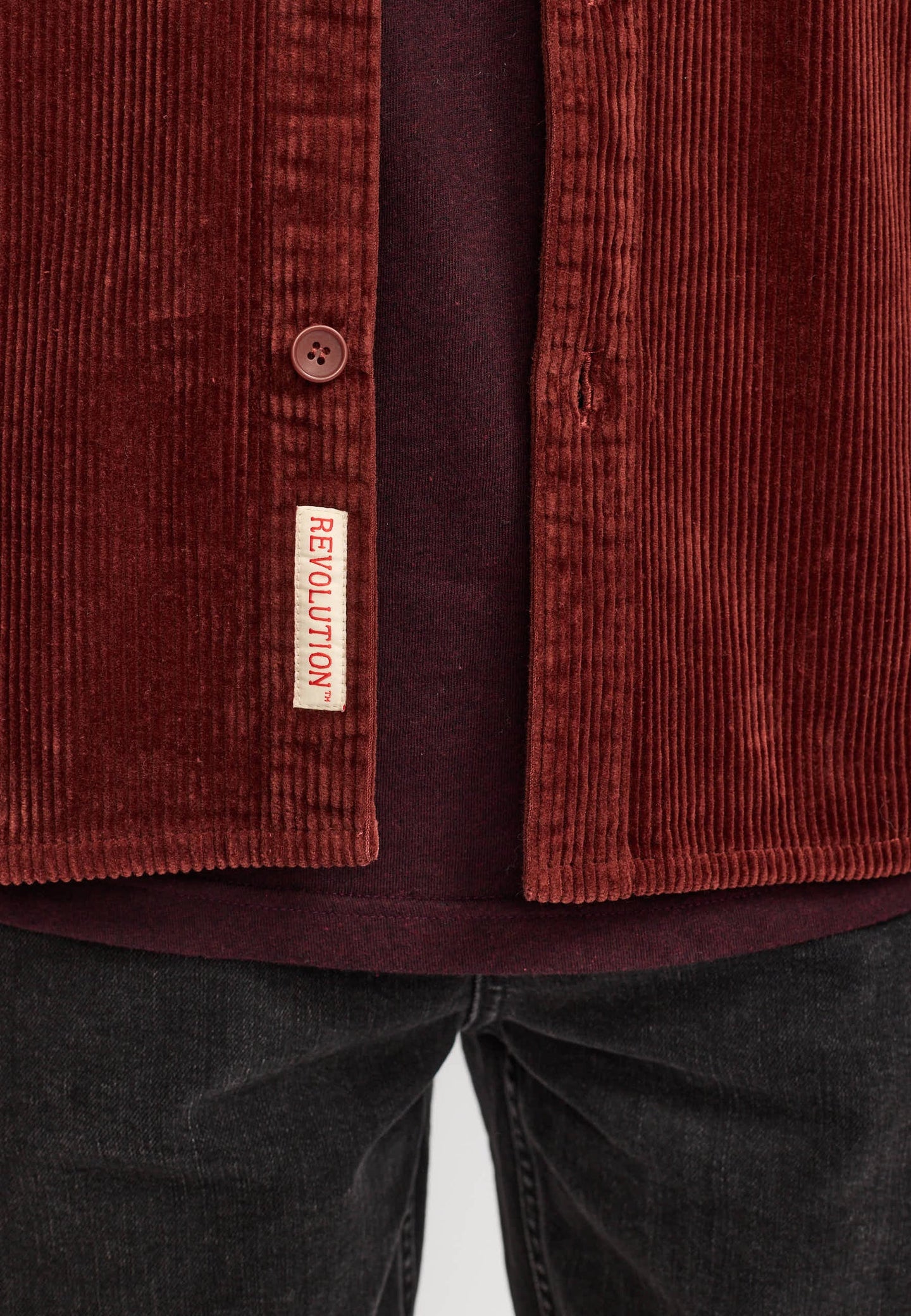 Revolution Utility Ribcord Shirt Rood Heren