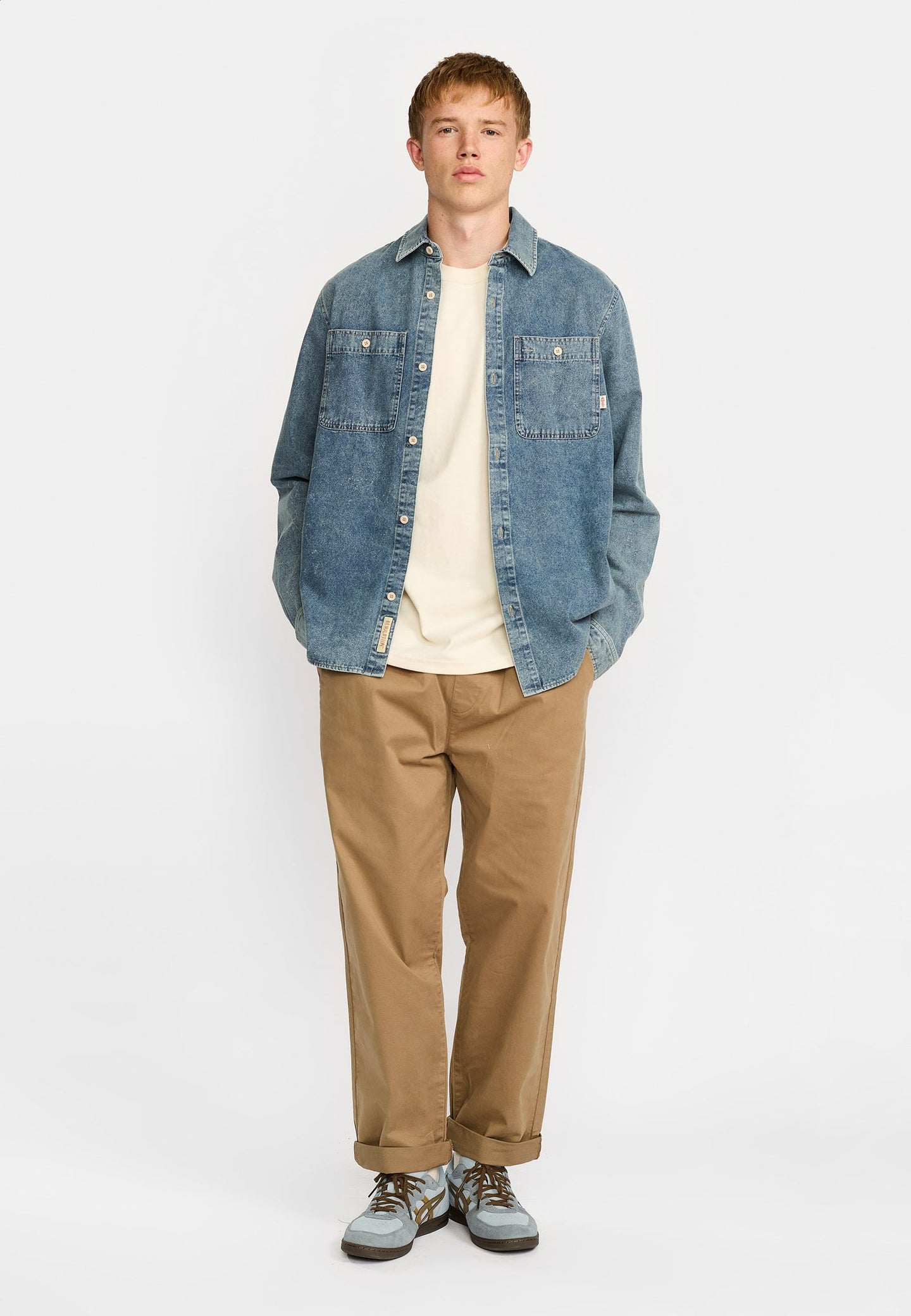 Revolution Worker Shirt Blauw Heren