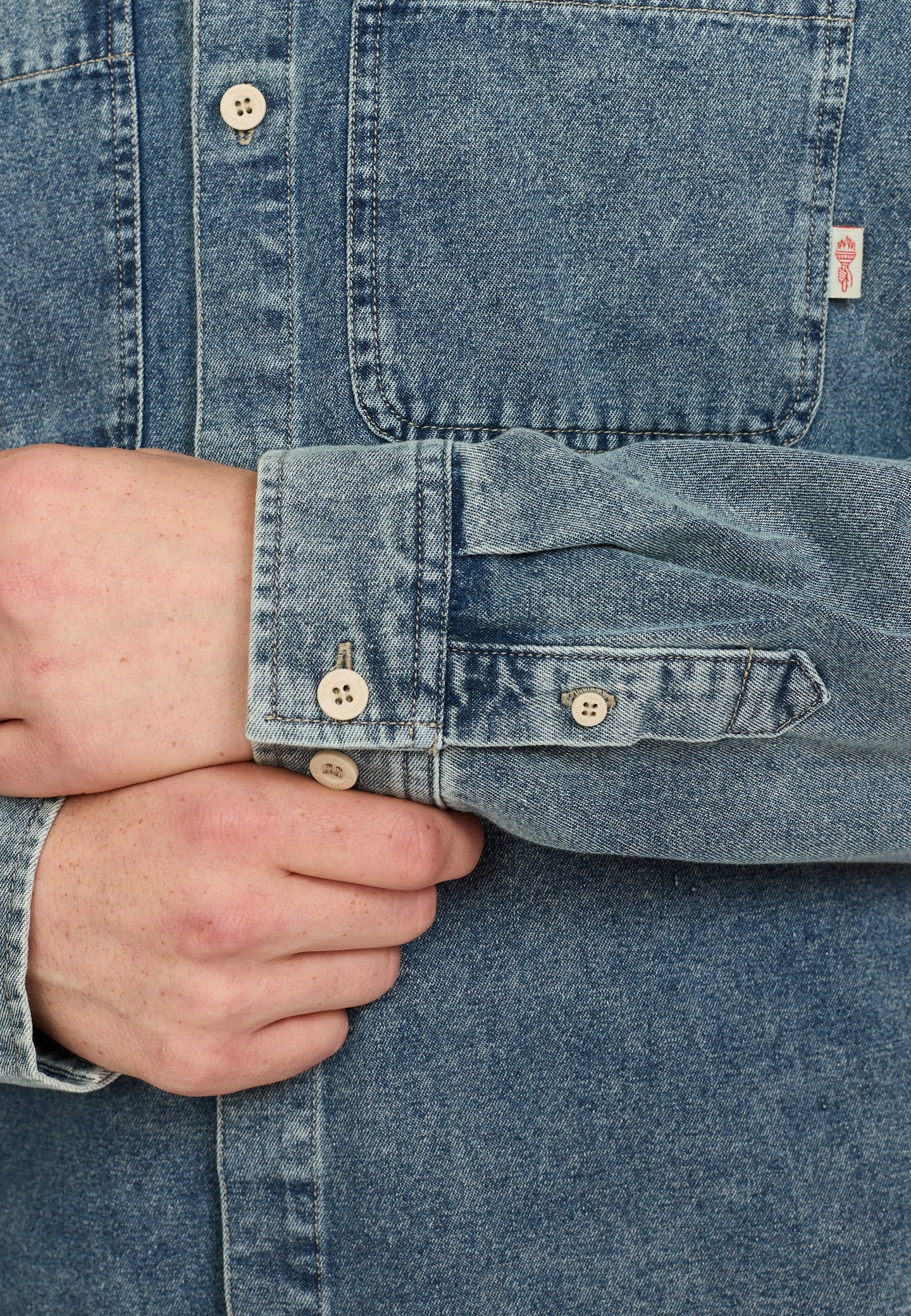 Revolution Worker Shirt Blauw Heren