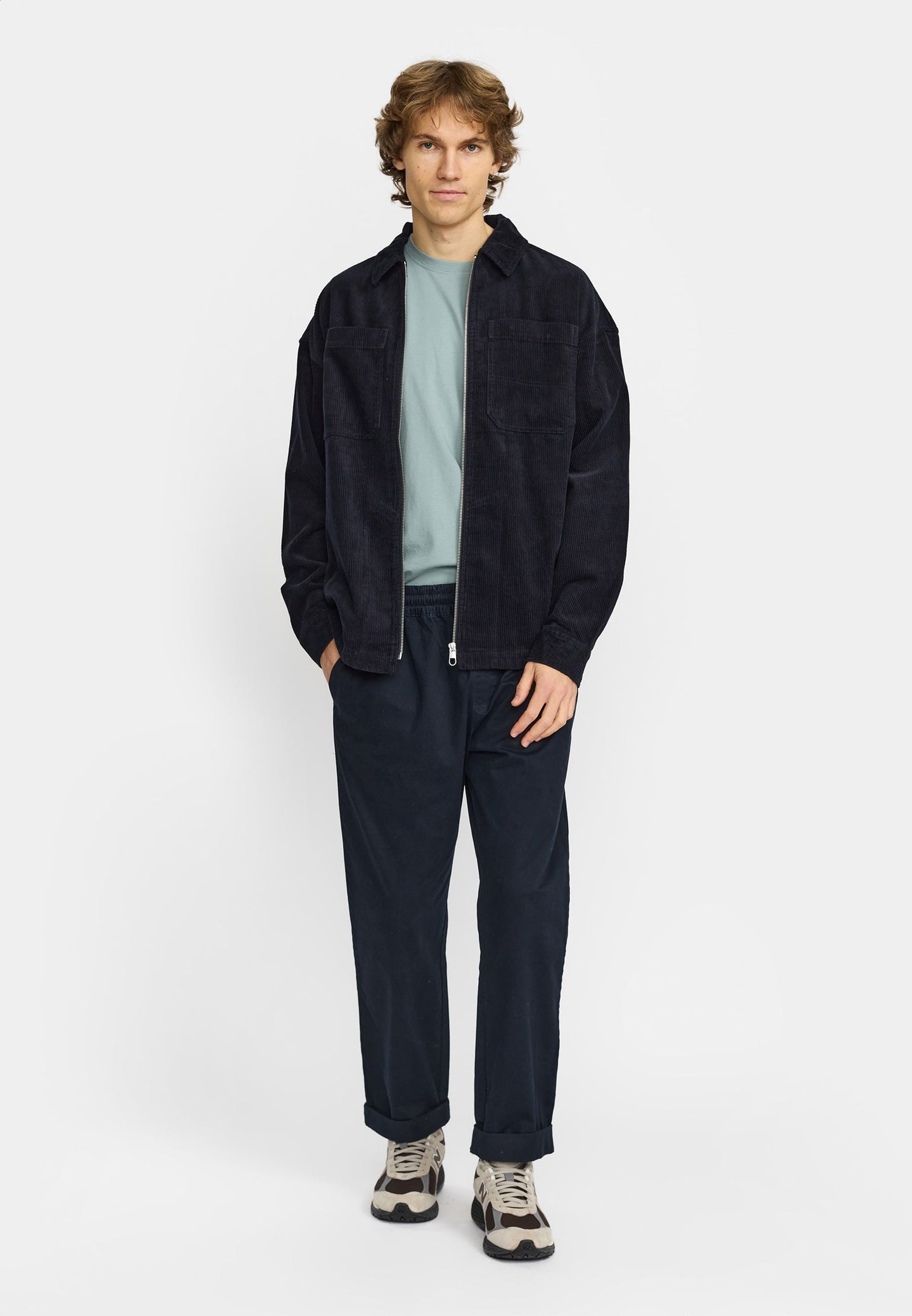 Revolution Zip Worker Shirt Donkerblauw Heren