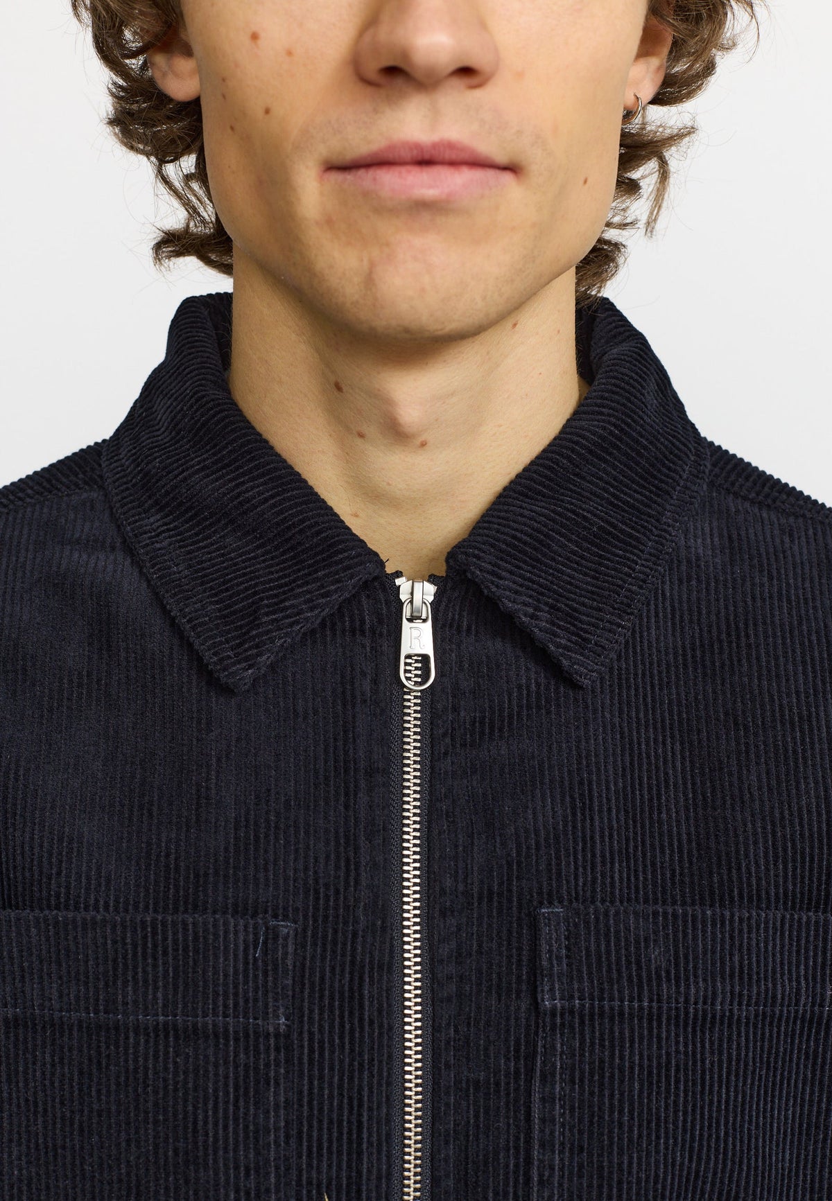 Revolution Zip Worker Shirt Donkerblauw Heren