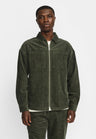 Revolution Zip Worker Shirt Donkergroen Heren