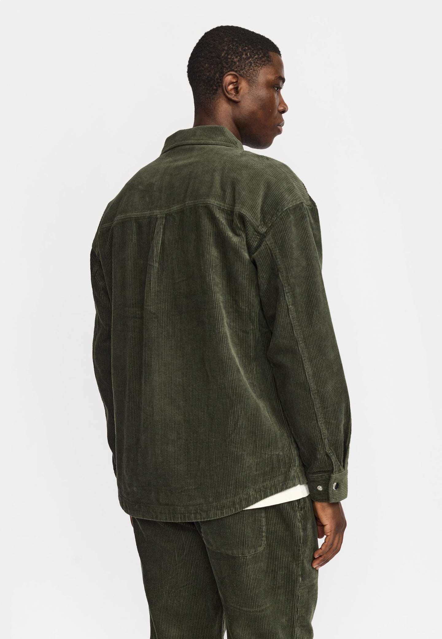 Revolution Zip Worker Shirt Donkergroen Heren