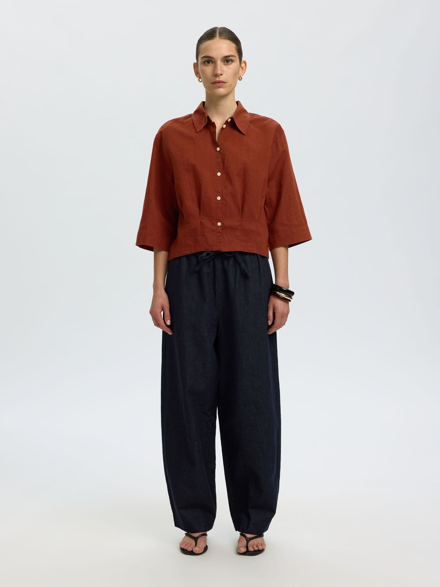 Cleo Regular 3/4 cropped shirt