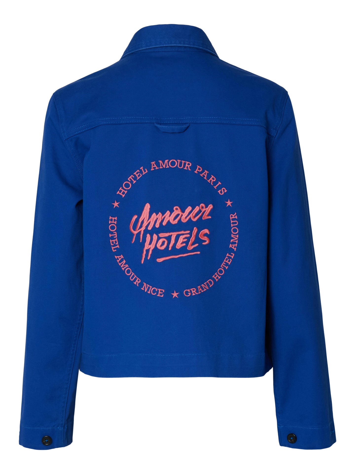 Selected Femme Hotel Amour Oversize Ls Shirt Blauw Dames