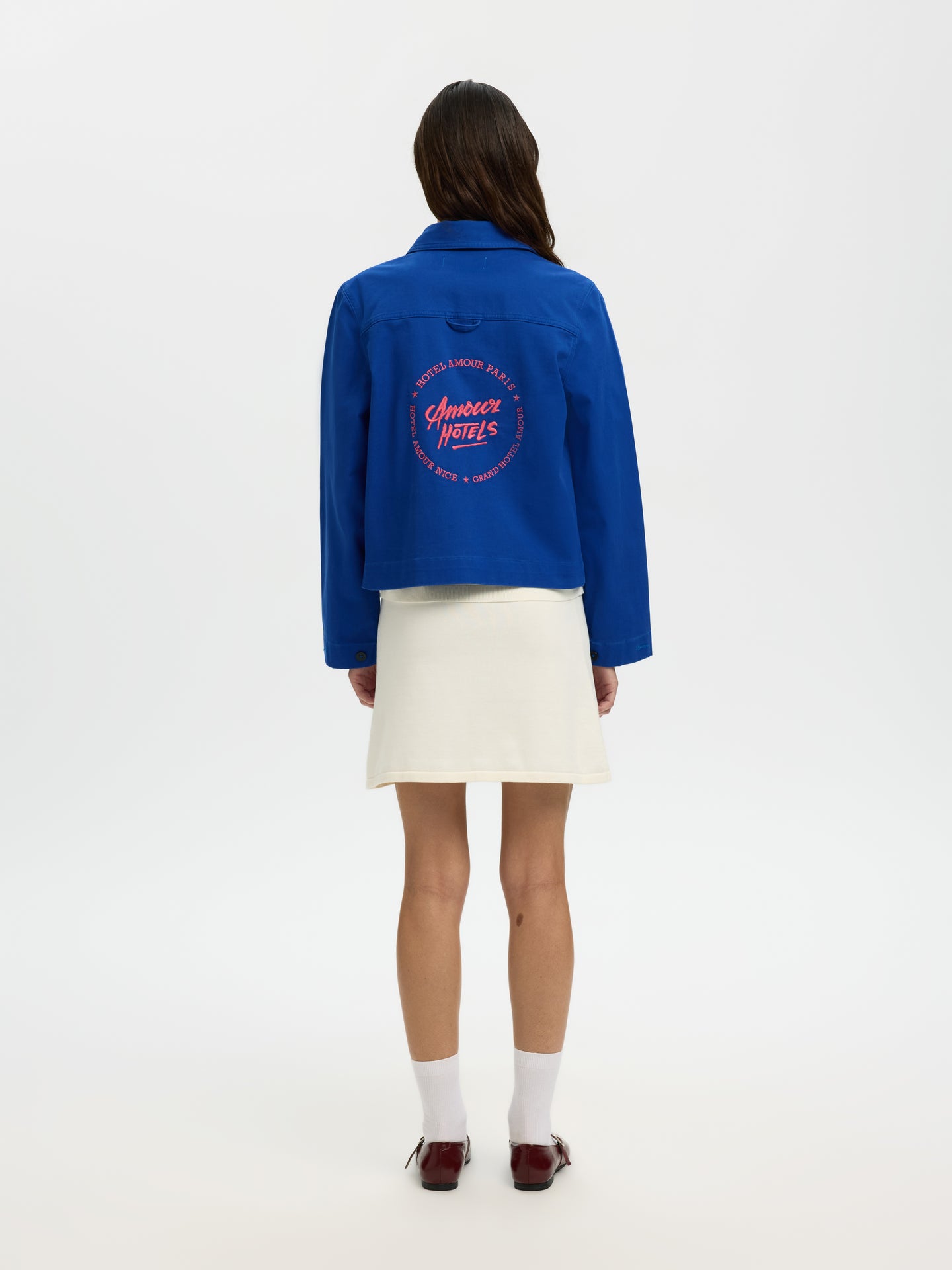 Selected Femme Hotel Amour Oversize Ls Shirt Blauw Dames