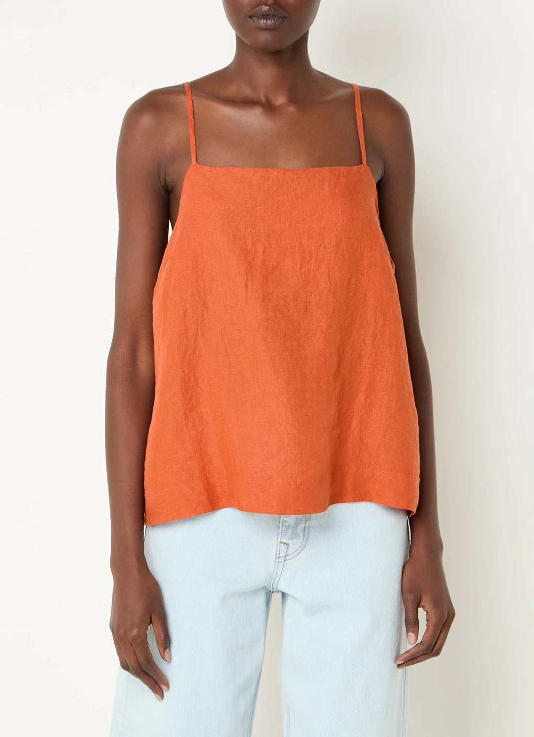 Selected Femme Linna Linen Strap Top Rood Dames