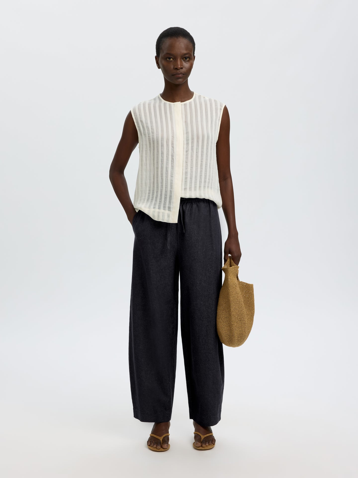 Loose Barrel Willow mw linen bld pant