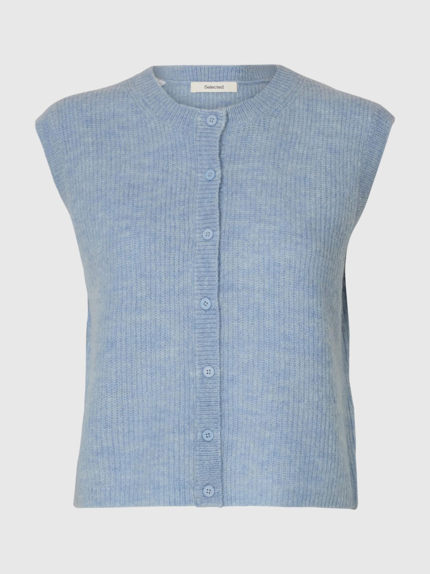 Lulu sl button o-neck vest