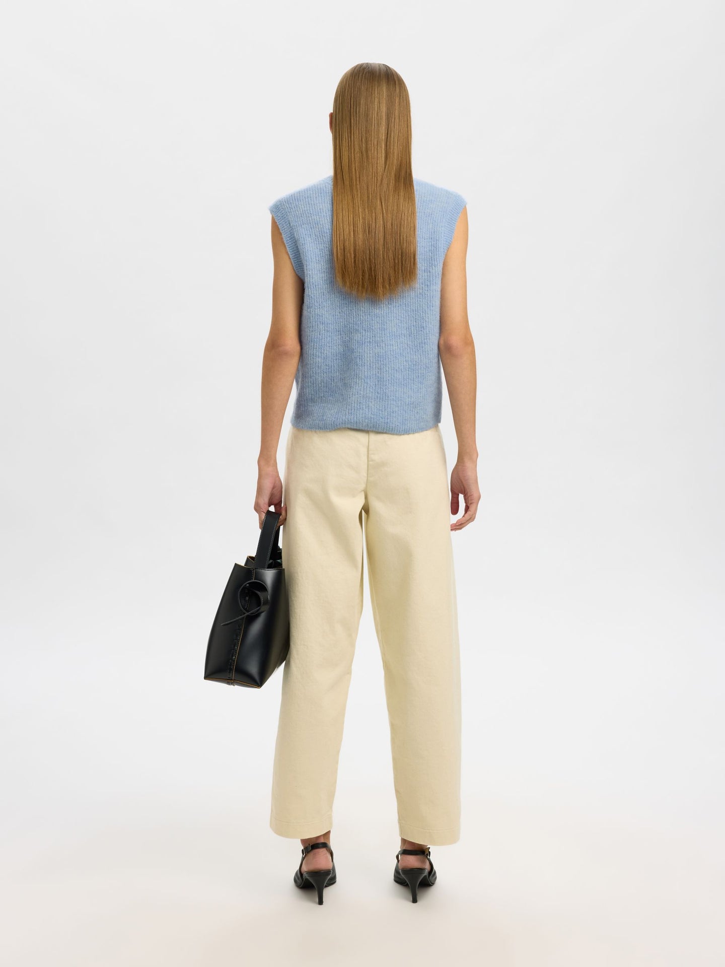 Lulu sl button o-neck vest