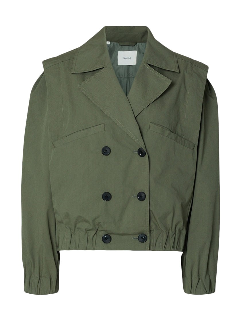 Selected Femme Sutton Casual Bomber Groen Dames