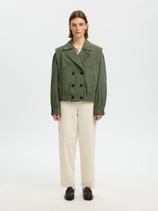 Selected Femme Sutton Casual Bomber Groen Dames