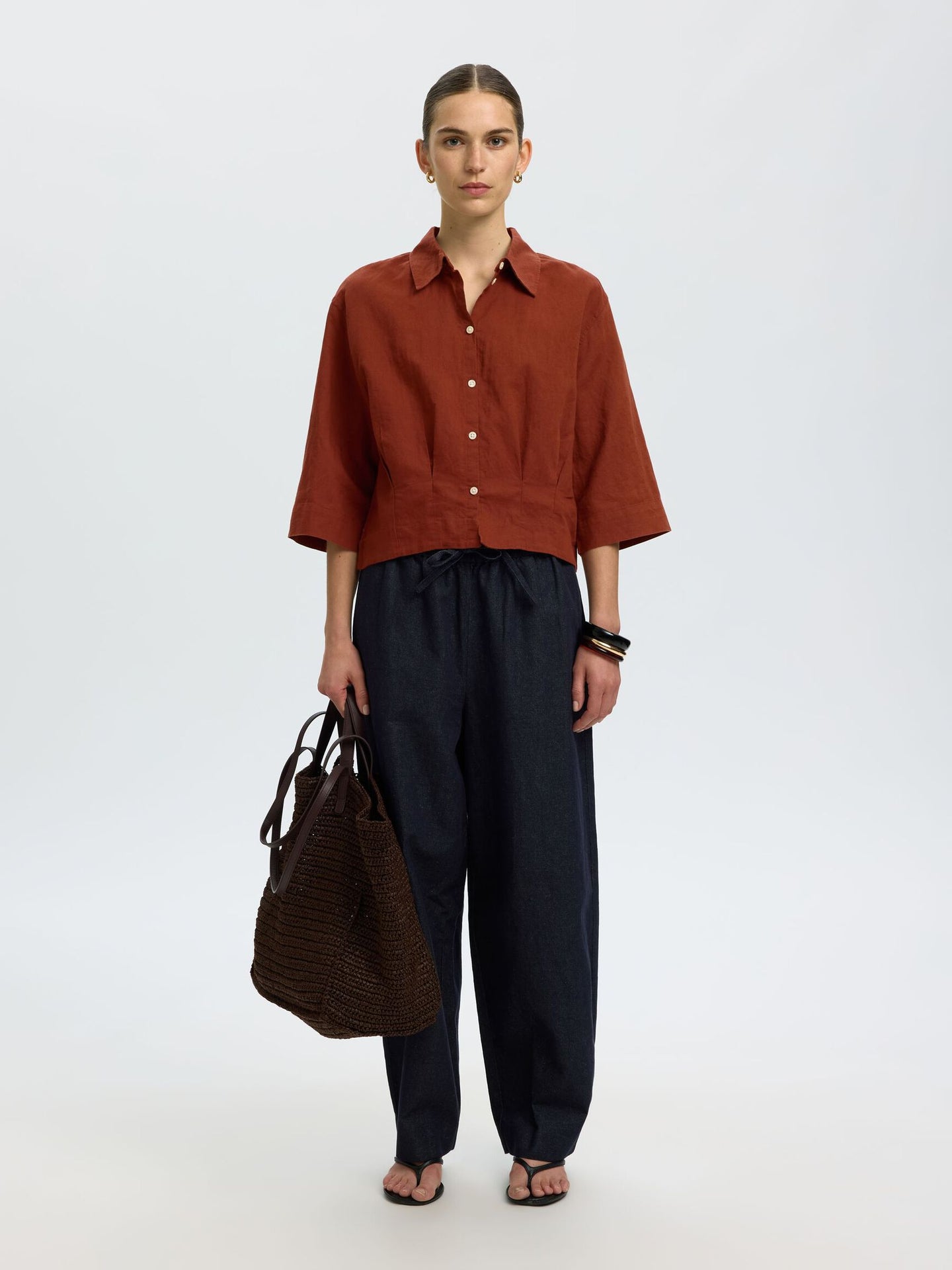 Cleo Regular 3/4 cropped shirt