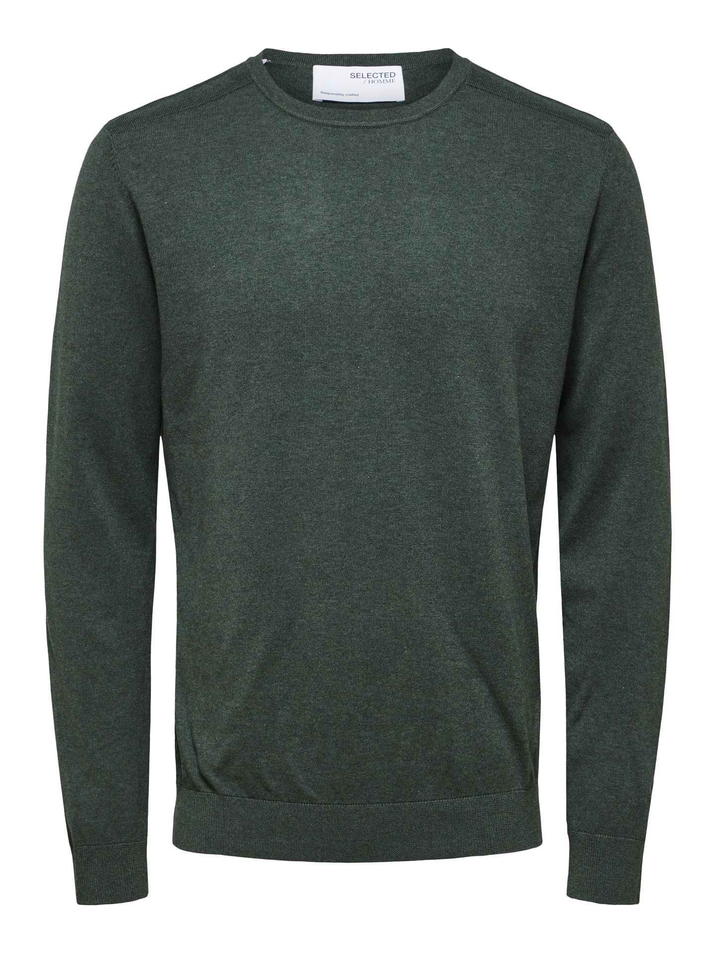 Selected Homme Berg Crewneck Donkergroen Heren