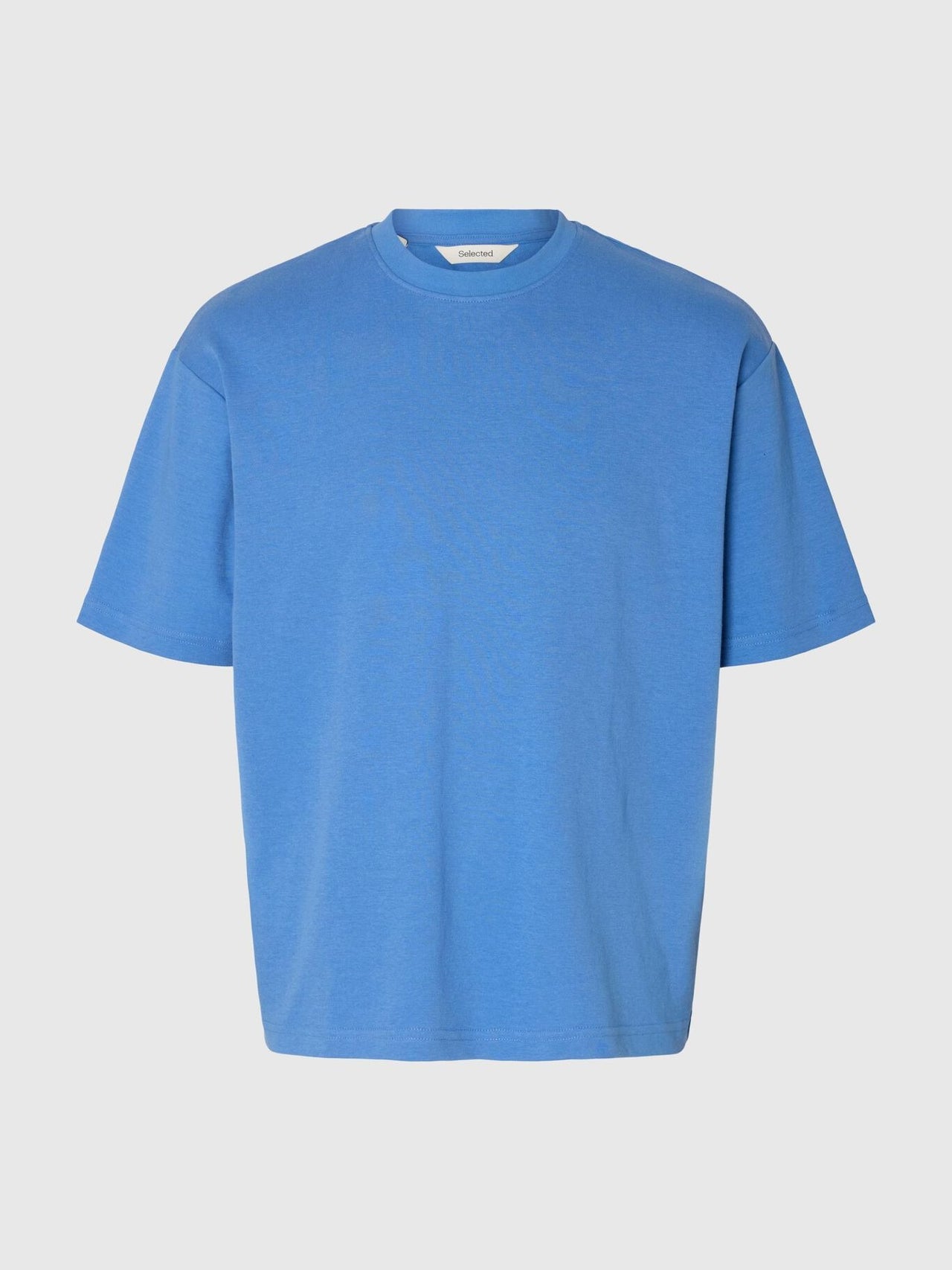 Selected Homme Loose Oscar Tee Blauw Heren