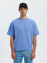Selected Homme Loose Oscar Tee Blauw Heren