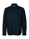 Selected Homme Reg Clay Linen Blend Ls Shirt Donkerblauw Heren