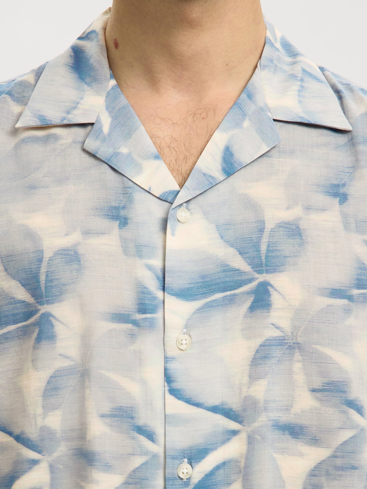 Selected Homme Relax Air Mix Shirt Blauw Heren