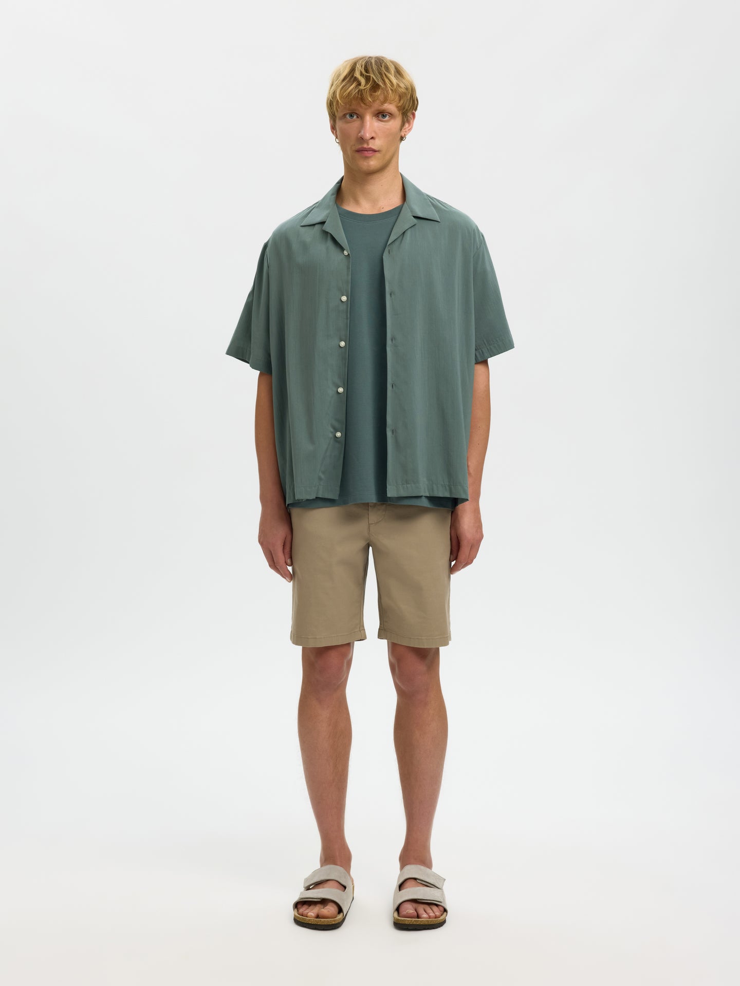 Selected Homme Relax Air Mix Shirt Groen Heren