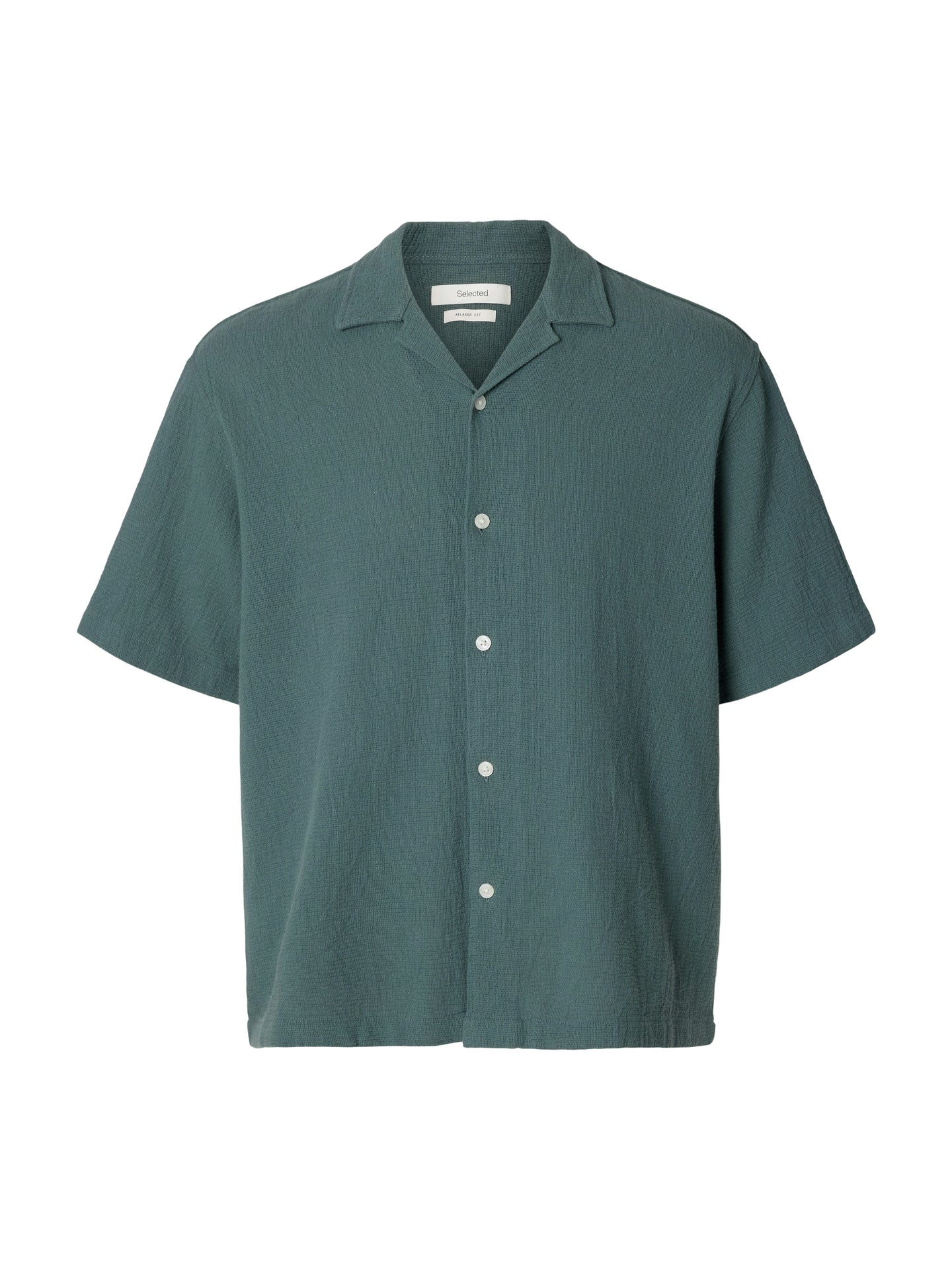 Selected Homme Rlx Cal Ss Shirt Blauw Heren