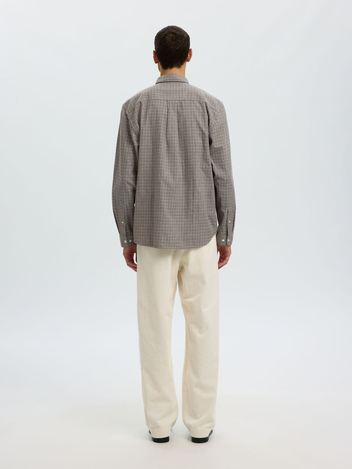 Selected Reg Cole Jay Ls Shirt Lichtgrijs Heren