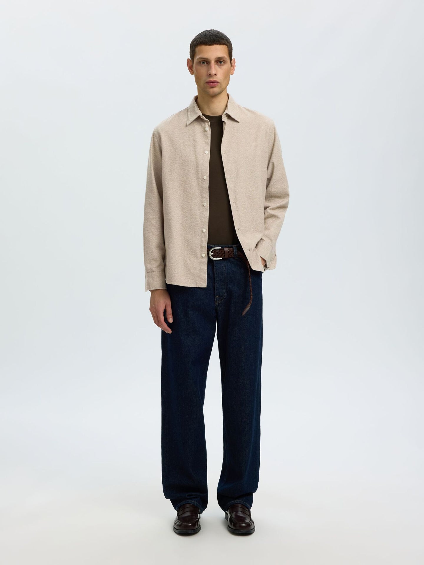 Reg Noah Brushed twist shirt ls