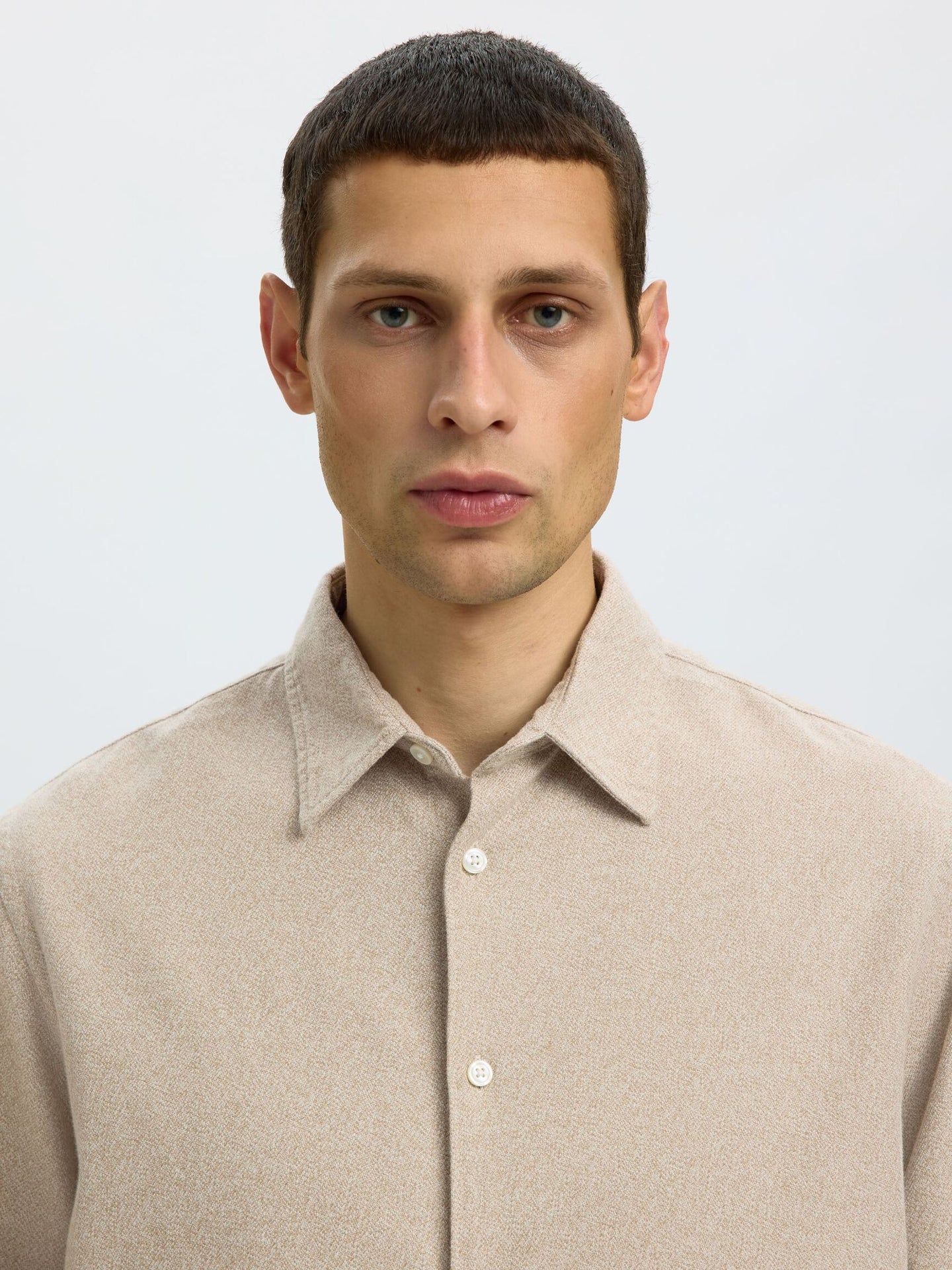 Reg Noah Brushed twist shirt ls