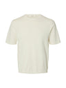 Selected Torino Ss Knit Crew Neck Wit Heren