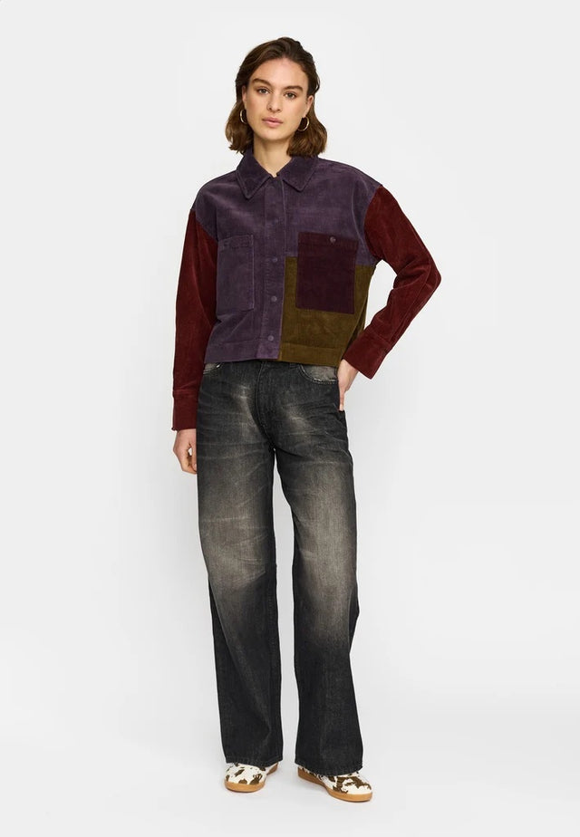 Selfhood Cropped Shirt Paars Dames