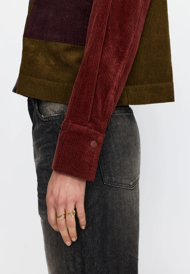 Selfhood Cropped Shirt Paars Dames
