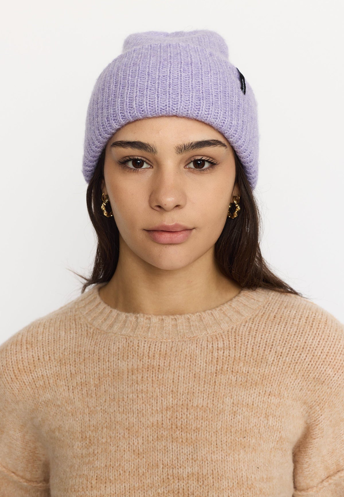 Selfhood Fluffy Beanie Lichtpaars Dames